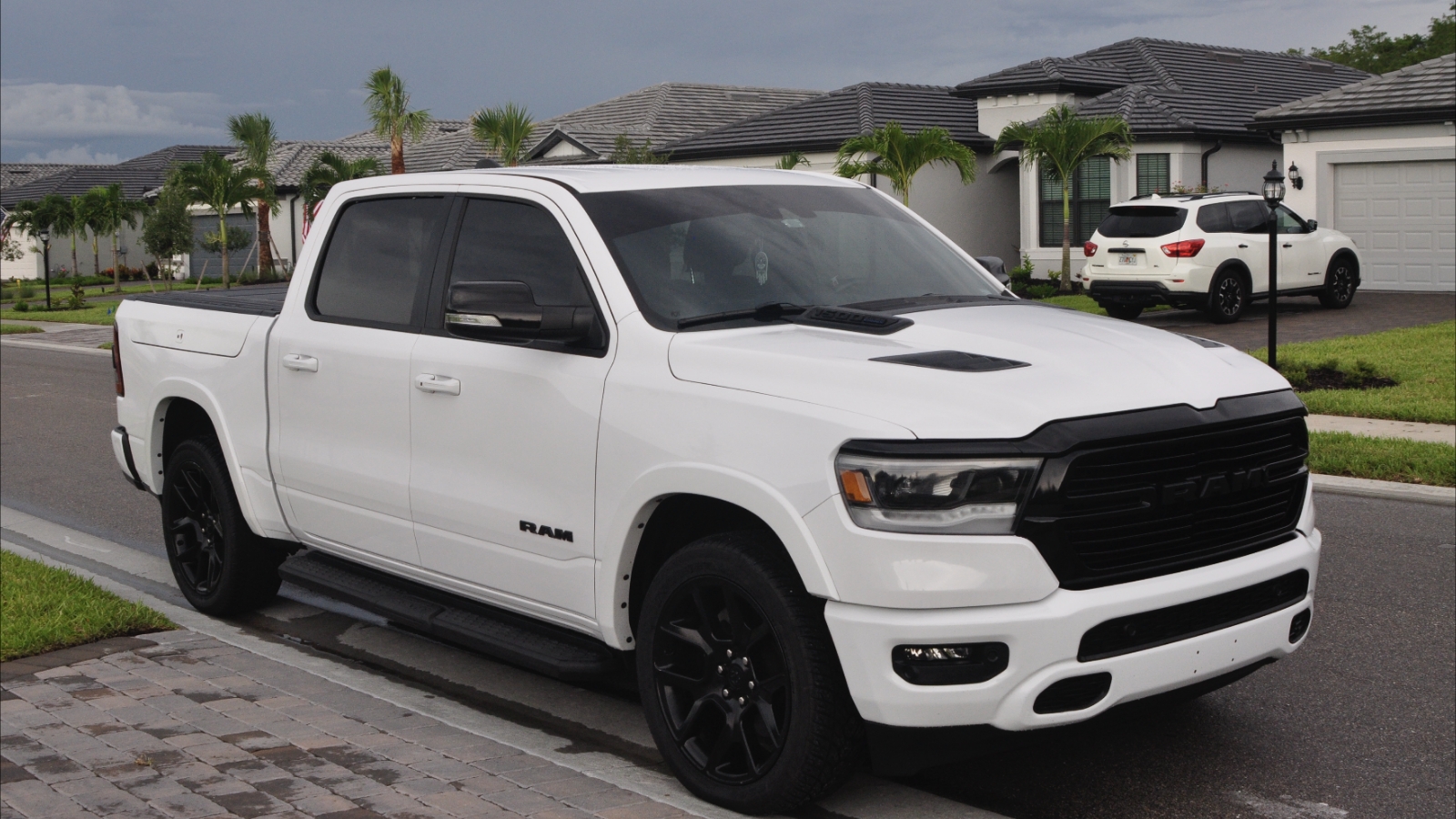 Luxury car being detailed